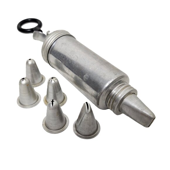 Vintage Mirro 360 Decorator Piping Tube w/6 Icing Tips Set - Picture 1 of 4